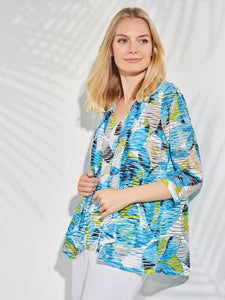 Camilla Cardigan, Eggshell/Light Azure Multi | Meison Studio Presents Kasper