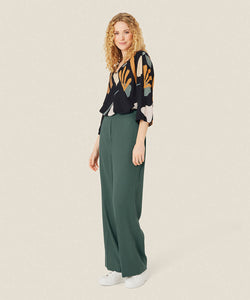 Pippie Wide-Leg Pants | Balsam Green | Masai Copenhagen