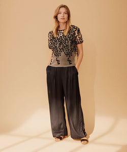 Doll Embroidered Sheer Top | Toast Almond Print | Masai Copenhagen