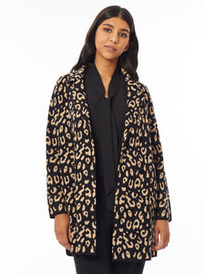 Carlie Coatigan, Black/Camel | Kasper