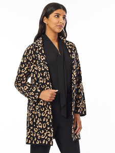 Carlie Coatigan, Black/Camel | Kasper