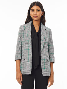 Dakota Jacket, Plaid, Lily White Multi | Kasper