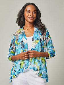 Camilla Cardigan, Eggshell/Light Azure Multi | Meison Studio Presents Kasper
