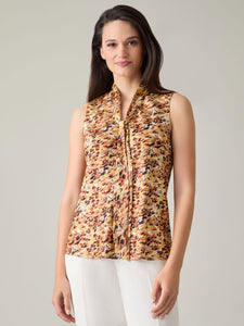 Audrey Blouse, Daffodil/Off White Multi | Meison Studio Presents Kasper
