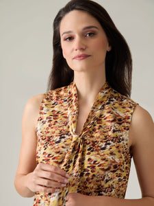 Audrey Blouse, Daffodil/Off White Multi | Meison Studio Presents Kasper