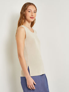 Classic Knit Tank Top, Biscotti, Biscotti | Misook